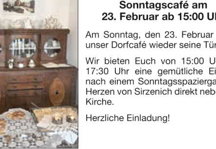 Sonntagscafé, © Dorfgemeinschaft Sirzenich e.V.