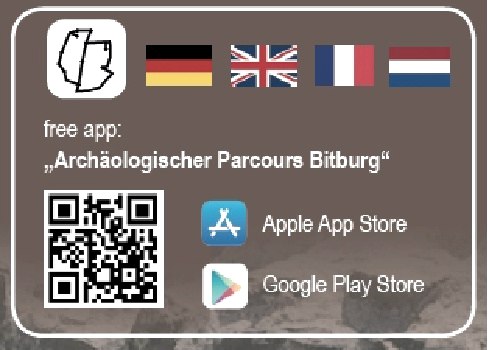 QR-Code zur App des Archäologischen Parcours, © Stadt Bitburg