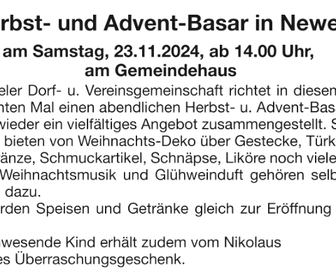 Herbst- und Advent-Basar, © Neweler Dorf- u. Vereinsgemeinschaft